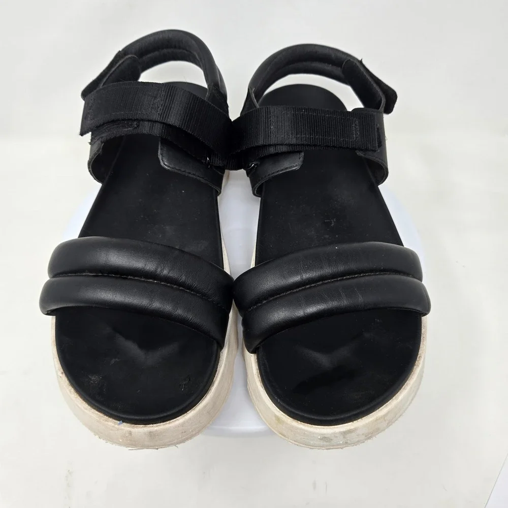 Sorel Kinetic Impact Slingback Sandals Black White NL4972-010 Womens 12